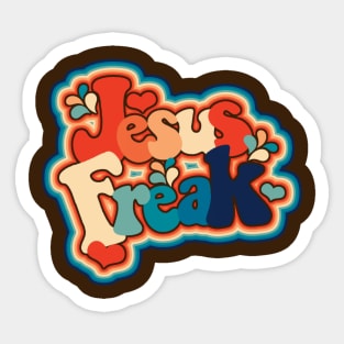 Retro Jesus freak Sticker